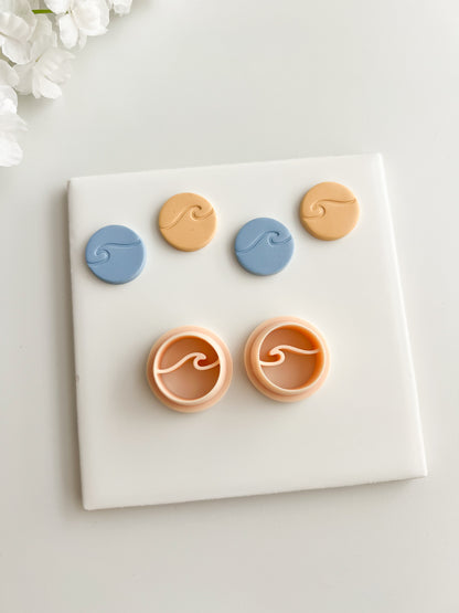 Wave Clay Cutter | Wave Polymer Clay Cutter for DIY Beach Earrings Ocean-Themed Jewelry and Handmade Summer Accessories