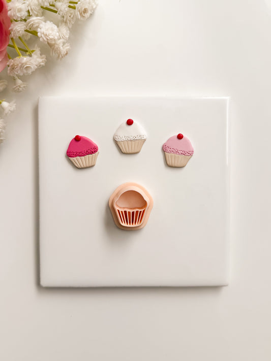 Cupcake No. 5 Clay Cutter | Cupcake No. 5 Polymer Clay Cutter for DIY Bakery Earrings Sweet-Themed Jewelry and Handmade Dessert Accessories