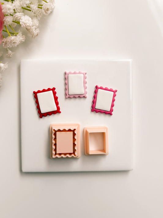 Postage Stamp No. 4 Clay Cutter | Postage Stamp No. 4 Polymer Clay Cutter for DIY Vintage Earrings Postal-Themed Jewelry and Handmade Collectible Accessories