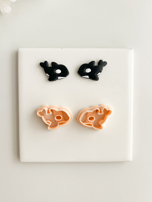 Orca Whale Clay Cutter | Orca Whale Polymer Clay Cutter for DIY Ocean Earrings Marine-Themed Jewelry and Handmade Coastal Accessories