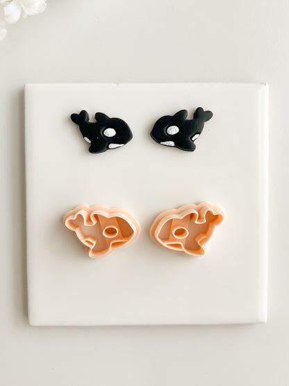 Orca Whale Clay Cutter | Orca Whale Polymer Clay Cutter for DIY Ocean Earrings Marine-Themed Jewelry and Handmade Coastal Accessories