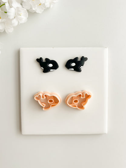 Orca Whale Clay Cutter | Orca Whale Polymer Clay Cutter for DIY Ocean Earrings Marine-Themed Jewelry and Handmade Coastal Accessories