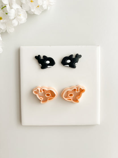 Orca Whale Clay Cutter | Orca Whale Polymer Clay Cutter for DIY Ocean Earrings Marine-Themed Jewelry and Handmade Coastal Accessories