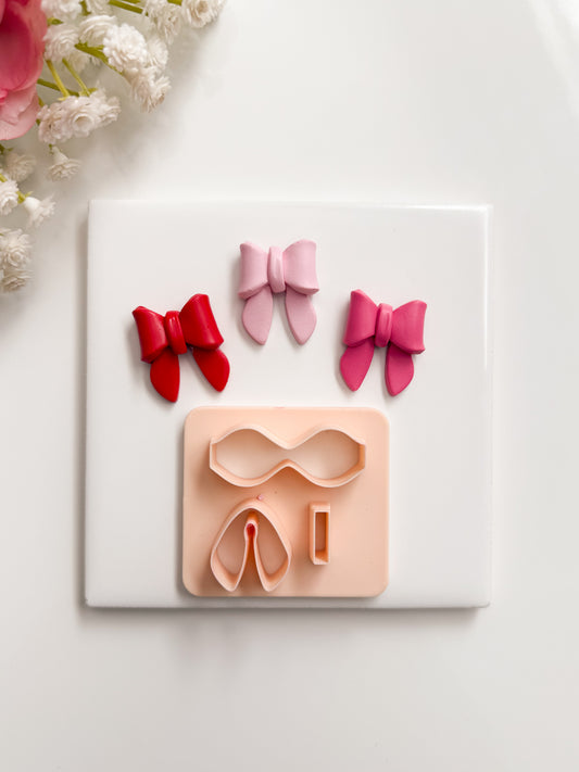 Coquette Ribbon No. 10 Clay Cutter | Coquette Ribbon No. 10 Polymer Clay Cutter for DIY Elegant Earrings Fashion-Themed Jewelry and Handmade Cute Accessories