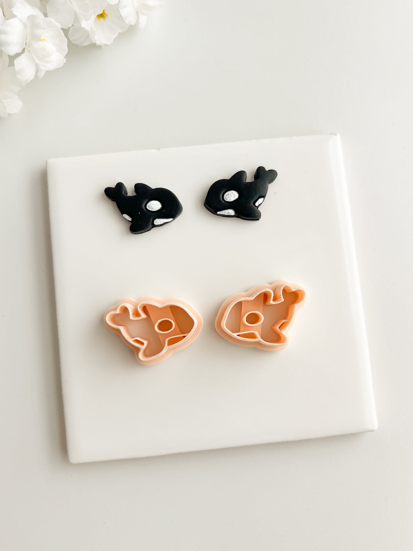 Orca Whale Clay Cutter | Orca Whale Polymer Clay Cutter for DIY Ocean Earrings Marine-Themed Jewelry and Handmade Coastal Accessories