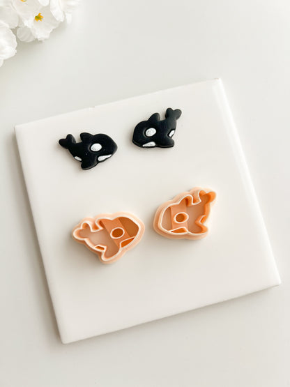 Orca Whale Clay Cutter | Orca Whale Polymer Clay Cutter for DIY Ocean Earrings Marine-Themed Jewelry and Handmade Coastal Accessories
