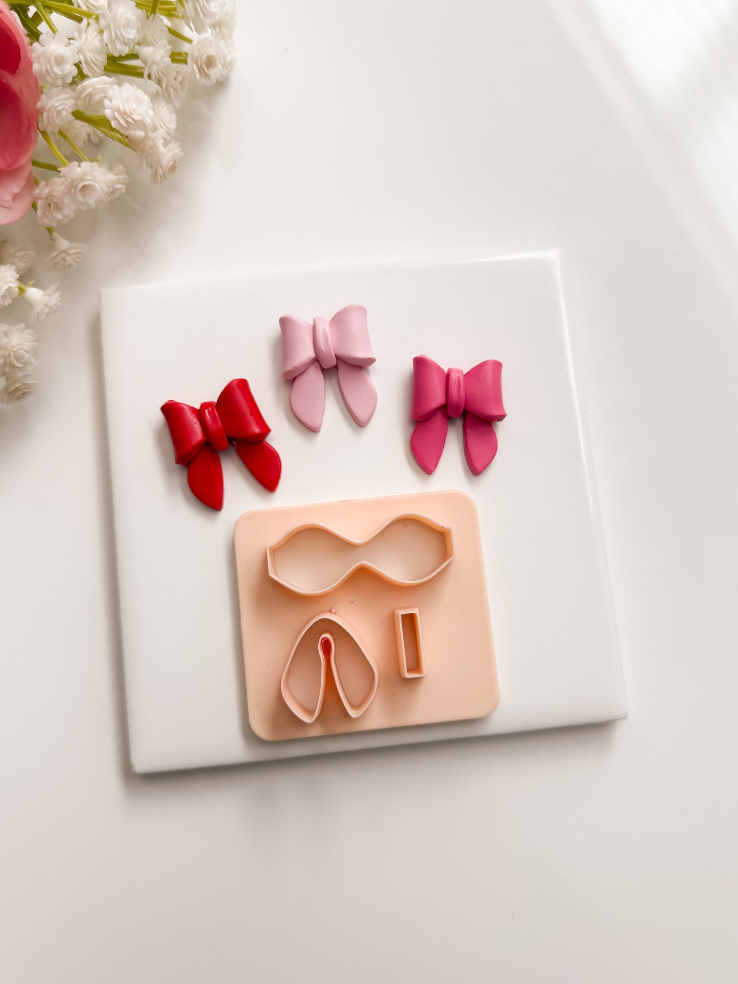 Coquette Ribbon No. 10 Clay Cutter | Coquette Ribbon No. 10 Polymer Clay Cutter for DIY Elegant Earrings Fashion-Themed Jewelry and Handmade Cute Accessories