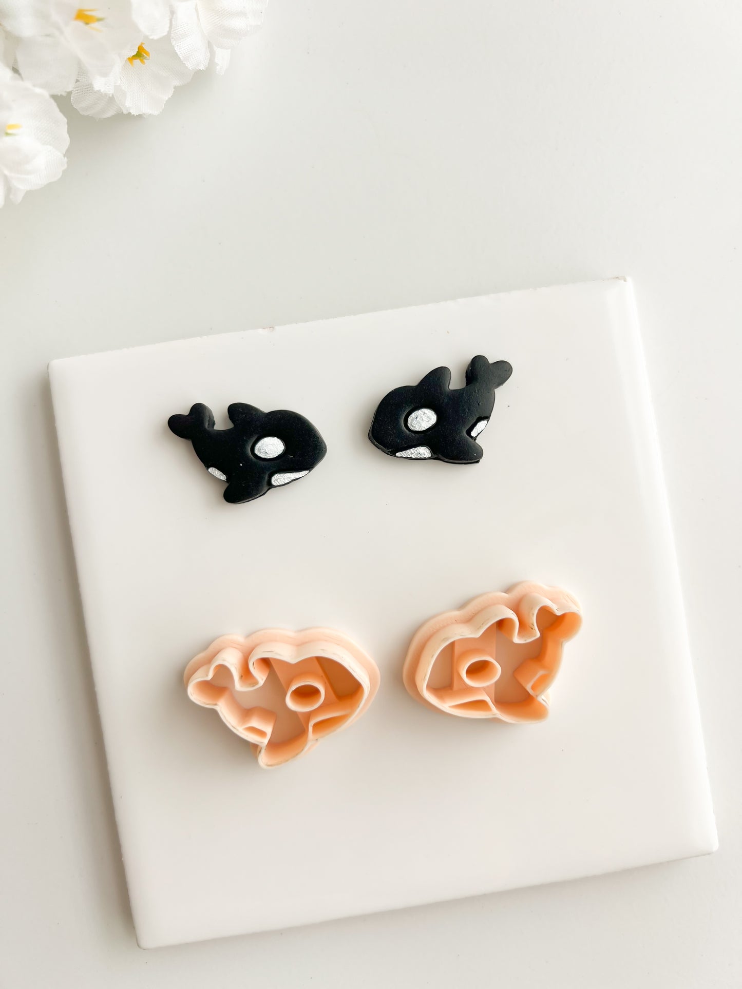 Orca Whale Clay Cutter | Orca Whale Polymer Clay Cutter for DIY Ocean Earrings Marine-Themed Jewelry and Handmade Coastal Accessories