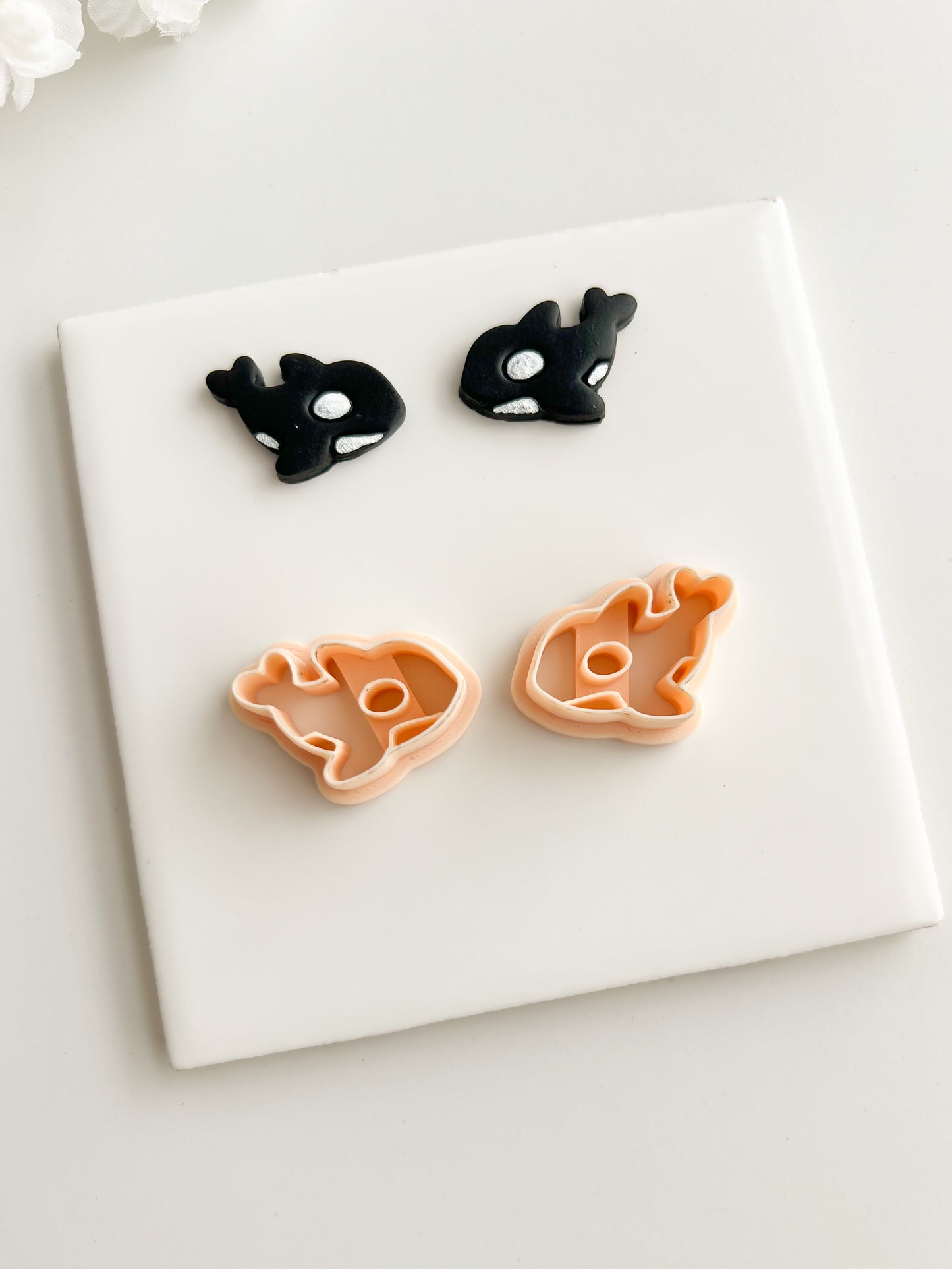 Orca Whale Clay Cutter | Orca Whale Polymer Clay Cutter for DIY Ocean Earrings Marine-Themed Jewelry and Handmade Coastal Accessories