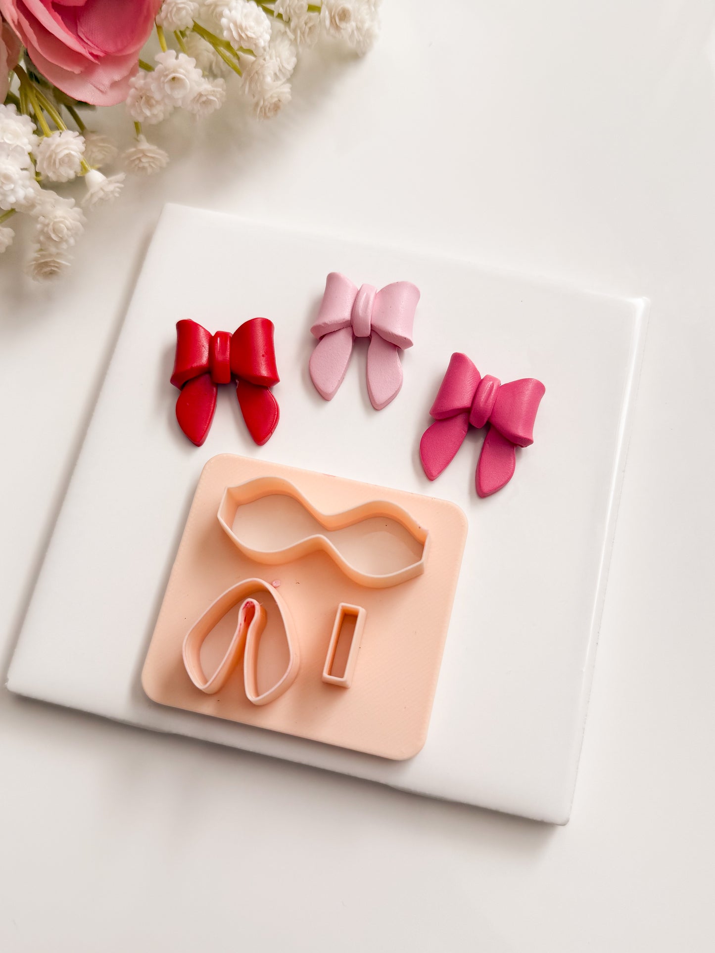Coquette Ribbon No. 10 Clay Cutter | Coquette Ribbon No. 10 Polymer Clay Cutter for DIY Elegant Earrings Fashion-Themed Jewelry and Handmade Cute Accessories