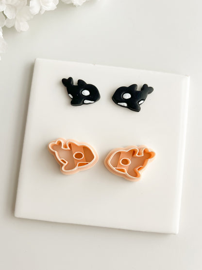 Orca Whale Clay Cutter | Orca Whale Polymer Clay Cutter for DIY Ocean Earrings Marine-Themed Jewelry and Handmade Coastal Accessories