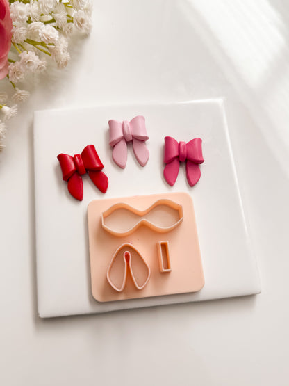 Coquette Ribbon No. 10 Clay Cutter | Coquette Ribbon No. 10 Polymer Clay Cutter for DIY Elegant Earrings Fashion-Themed Jewelry and Handmade Cute Accessories