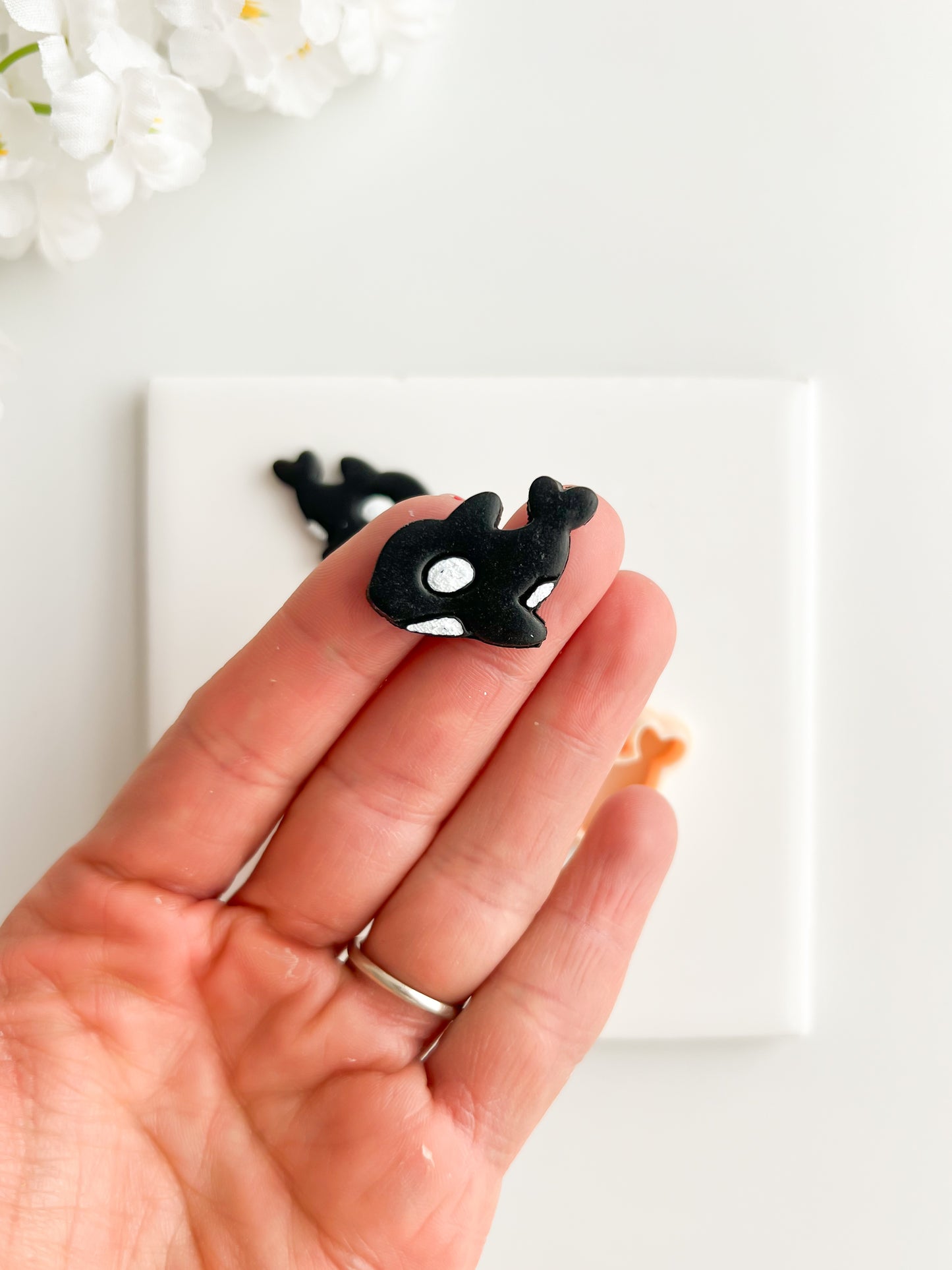 Orca Whale Clay Cutter | Orca Whale Polymer Clay Cutter for DIY Ocean Earrings Marine-Themed Jewelry and Handmade Coastal Accessories