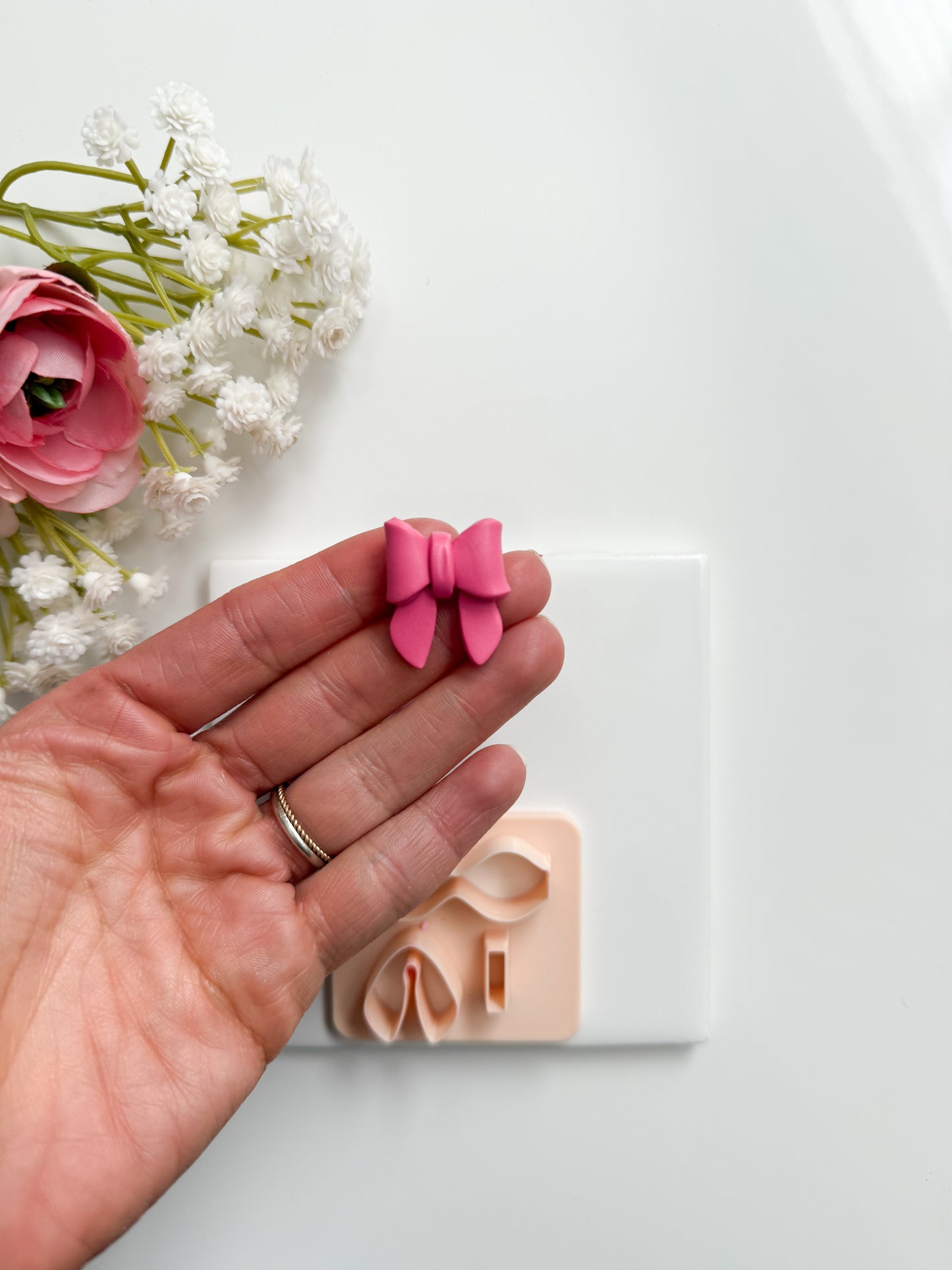 Coquette Ribbon No. 10 Clay Cutter | Coquette Ribbon No. 10 Polymer Clay Cutter for DIY Elegant Earrings Fashion-Themed Jewelry and Handmade Cute Accessories