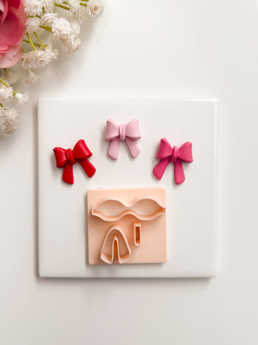 Coquette Ribbon No. 9 Clay Cutter | Coquette Ribbon No. 9 Polymer Clay Cutter for DIY Fashion Earrings Trendy-Themed Jewelry and Handmade Elegant Accessories