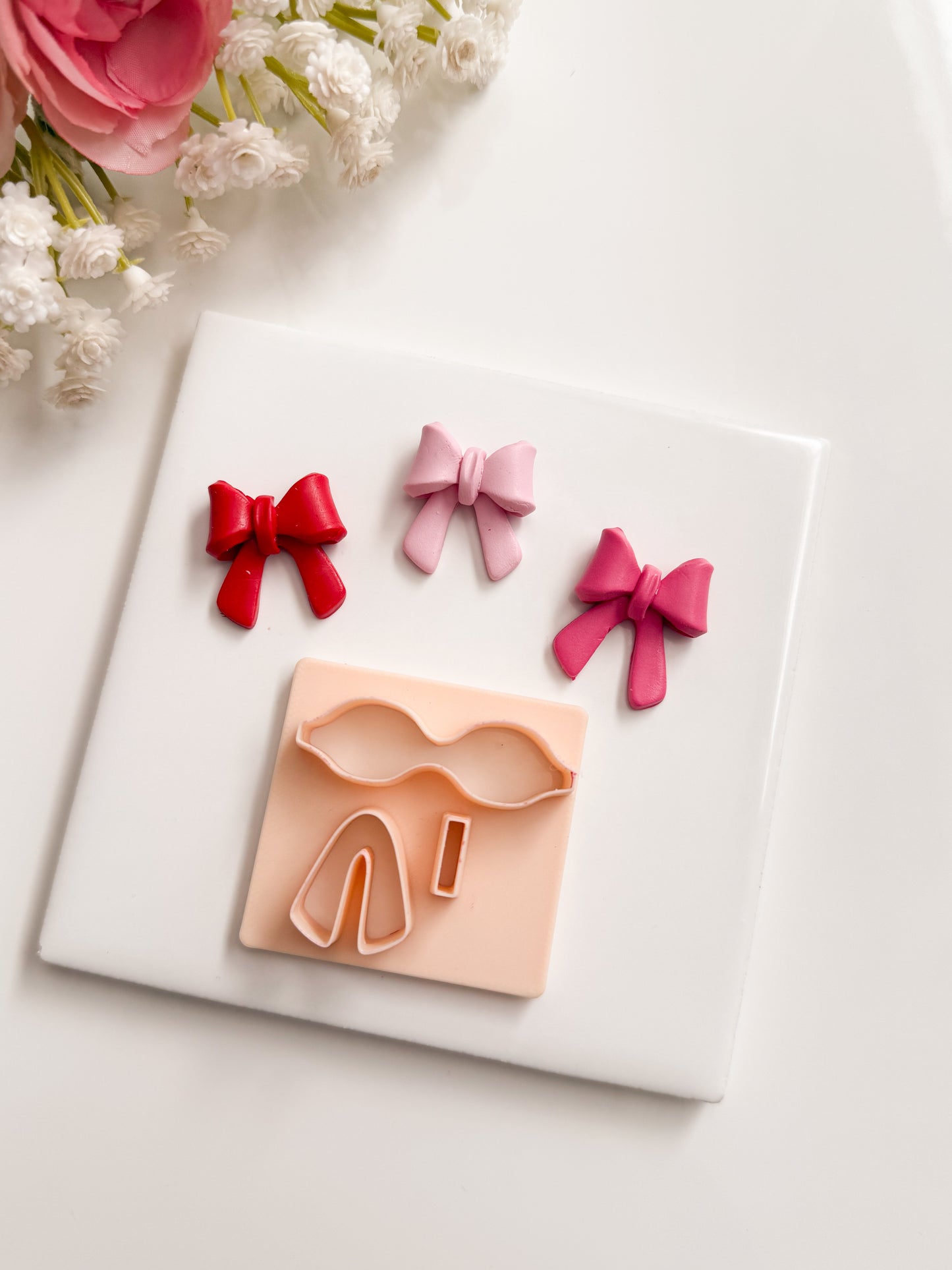 Coquette Ribbon No. 9 Clay Cutter | Coquette Ribbon No. 9 Polymer Clay Cutter for DIY Fashion Earrings Trendy-Themed Jewelry and Handmade Elegant Accessories