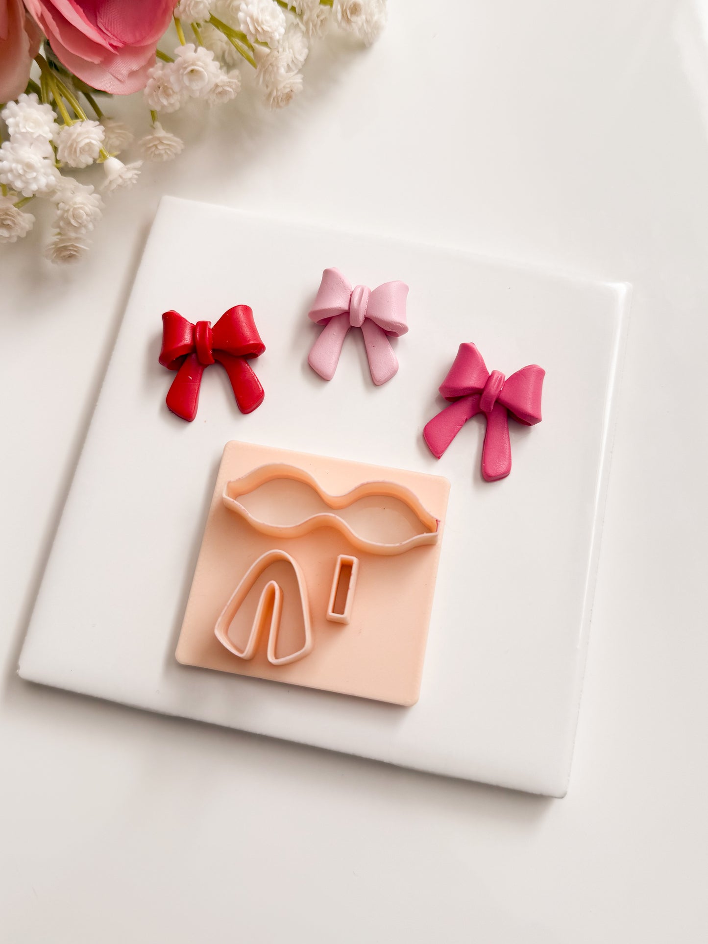 Coquette Ribbon No. 9 Clay Cutter | Coquette Ribbon No. 9 Polymer Clay Cutter for DIY Fashion Earrings Trendy-Themed Jewelry and Handmade Elegant Accessories