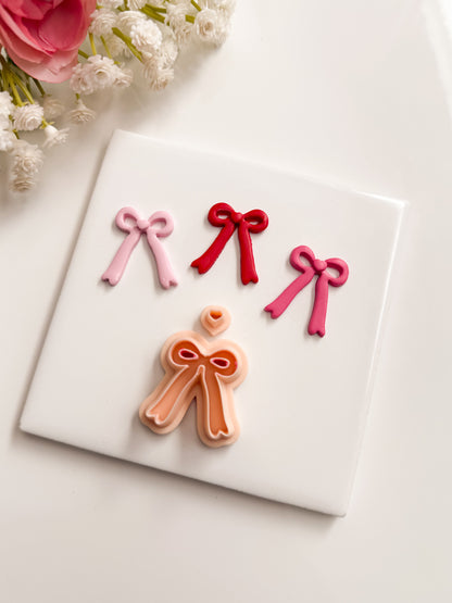 Valentine Ribbon No. 1 Clay Cutter | Valentine Ribbon Polymer Clay Cutter for DIY Romantic Earrings Elegant Jewelry and Handmade Valentine's Day Accessories