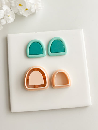 Framed Rounded Arch No. 1 Clay Cutter | Framed Rounded Arch No. 1 Polymer Clay Cutter for DIY Geometric Earrings Modern-Themed Jewelry and Handmade Fashion Accessories