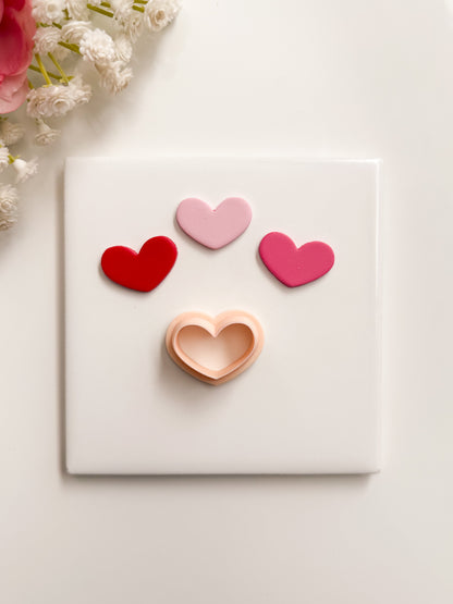 Valentine Heart No. 5 Clay Cutter | Valentine Heart No. 5 Polymer Clay Cutter for DIY Valentine's Earrings Heart-Themed Jewelry and Handmade Accessories