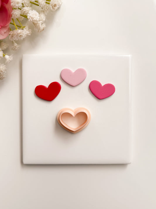 Valentine Heart No. 5 Clay Cutter | Valentine Heart No. 5 Polymer Clay Cutter for DIY Valentine's Earrings Heart-Themed Jewelry and Handmade Accessories