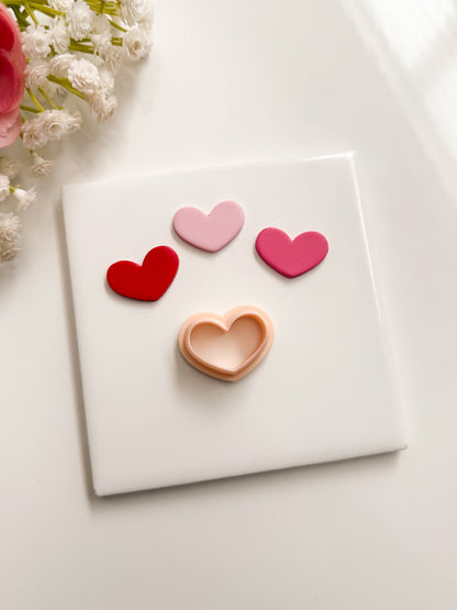 Valentine Heart No. 5 Clay Cutter | Valentine Heart No. 5 Polymer Clay Cutter for DIY Valentine's Earrings Heart-Themed Jewelry and Handmade Accessories