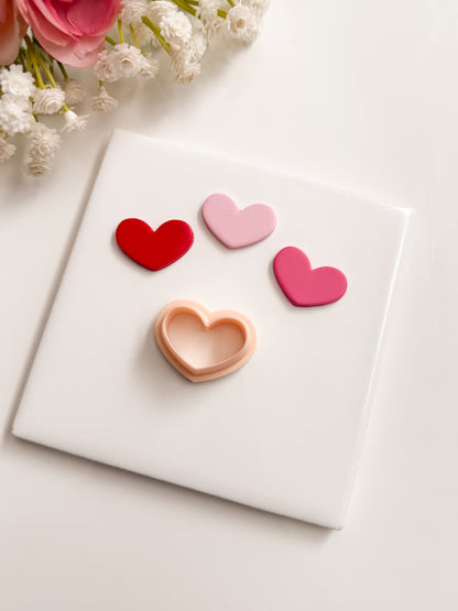 Valentine Heart No. 5 Clay Cutter | Valentine Heart No. 5 Polymer Clay Cutter for DIY Valentine's Earrings Heart-Themed Jewelry and Handmade Accessories