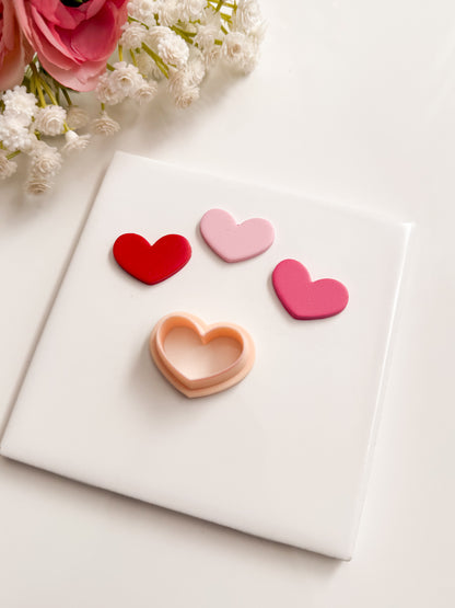 Valentine Heart No. 5 Clay Cutter | Valentine Heart No. 5 Polymer Clay Cutter for DIY Valentine's Earrings Heart-Themed Jewelry and Handmade Accessories