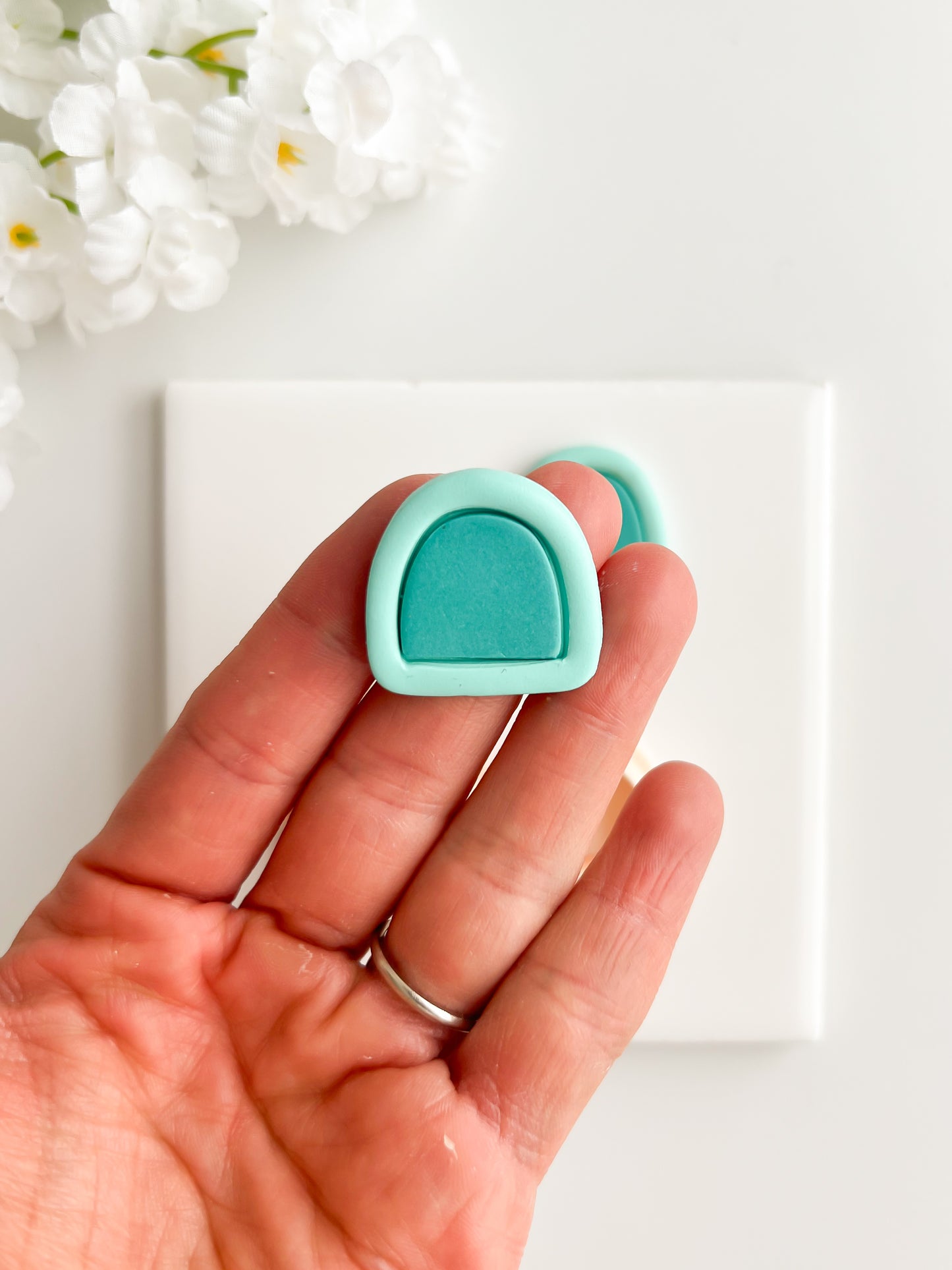 Framed Rounded Arch No. 1 Clay Cutter | Framed Rounded Arch No. 1 Polymer Clay Cutter for DIY Geometric Earrings Modern-Themed Jewelry and Handmade Fashion Accessories