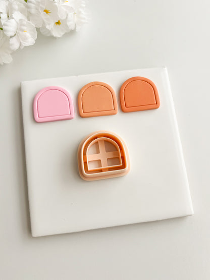 Framed Arch No. 11 Clay Cutter | Framed Arch No. 11 Polymer Clay Cutter for DIY Elegant Earrings Chic Jewelry and Handmade Statement Accessories