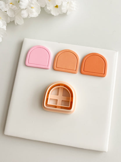Framed Arch No. 11 Clay Cutter | Framed Arch No. 11 Polymer Clay Cutter for DIY Elegant Earrings Chic Jewelry and Handmade Statement Accessories