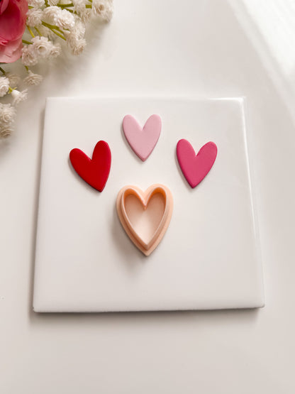 Valentine Heart No. 6 Clay Cutter | Valentine Heart No. 6 Polymer Clay Cutter for DIY Romantic Earrings Cute Jewelry and Handmade Love-Themed Accessories