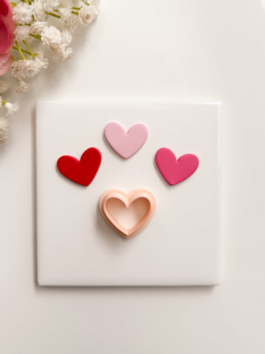 Valentine Heart No. 7 Clay Cutter | Valentine Heart No. 7 Polymer Clay Cutter for DIY Heart Earrings Love-Themed Jewelry and Handmade Valentine's Accessories