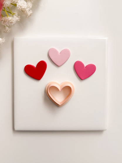 Valentine Heart No. 7 Clay Cutter | Valentine Heart No. 7 Polymer Clay Cutter for DIY Heart Earrings Love-Themed Jewelry and Handmade Valentine's Accessories