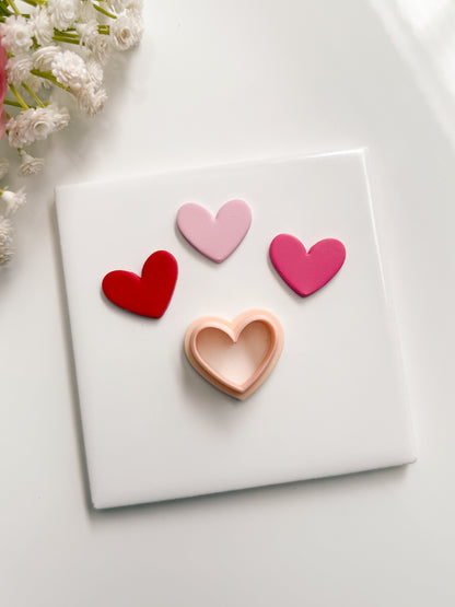 Valentine Heart No. 7 Clay Cutter | Valentine Heart No. 7 Polymer Clay Cutter for DIY Heart Earrings Love-Themed Jewelry and Handmade Valentine's Accessories