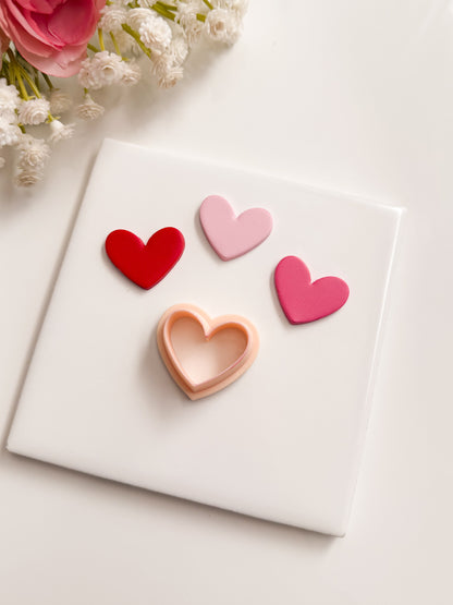Valentine Heart No. 7 Clay Cutter | Valentine Heart No. 7 Polymer Clay Cutter for DIY Heart Earrings Love-Themed Jewelry and Handmade Valentine's Accessories