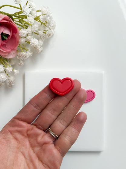 Valentine Heart Emboss No. 5 Clay Cutter | Valentine Heart Emboss No. 5 Polymer Clay Cutter for DIY Heart Earrings Elegant Jewelry and Handmade Valentine's Crafts