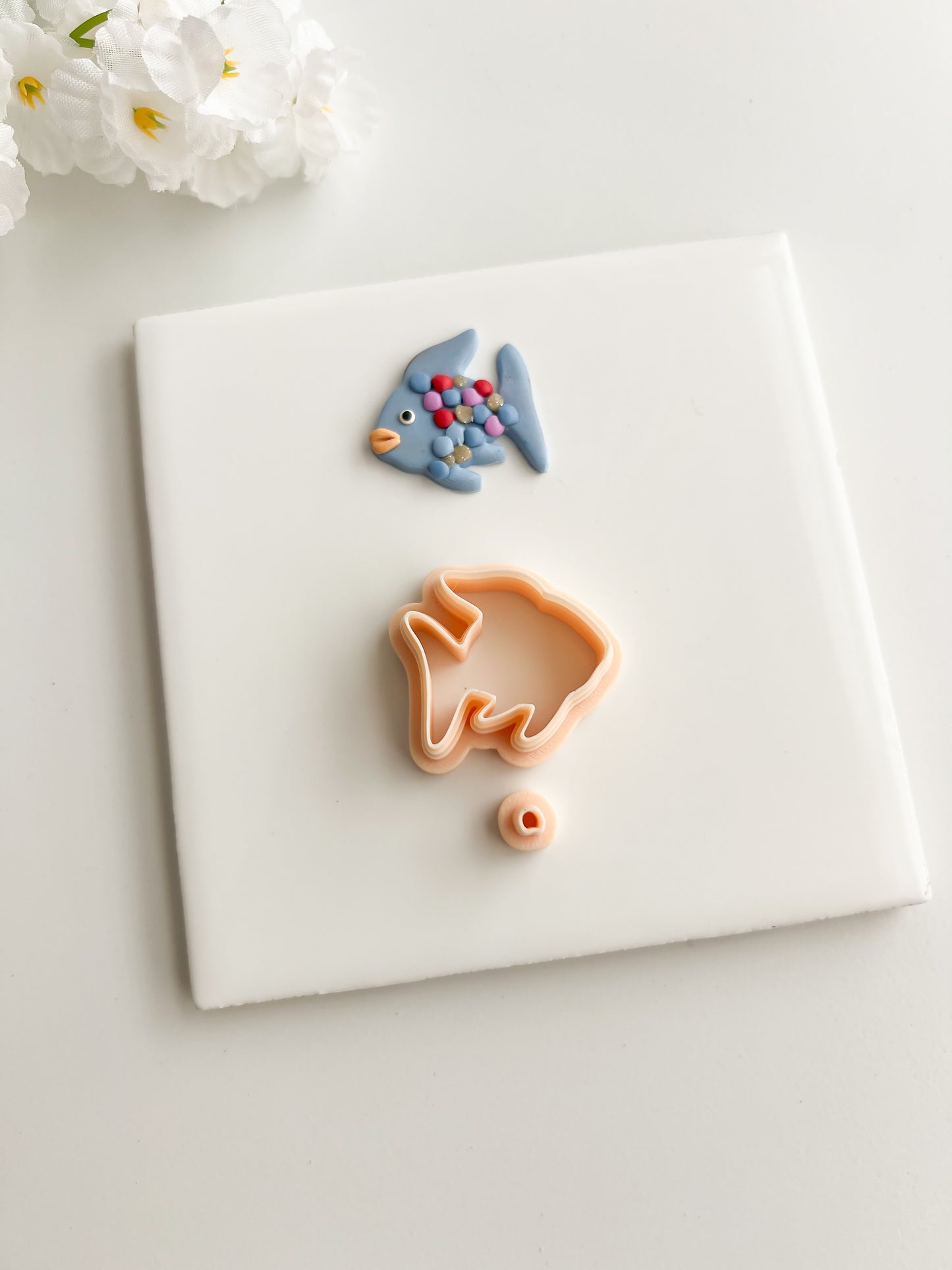 Rainbow Fish Clay Cutter | Rainbow Fish Polymer Clay Cutter for DIY Ocean Earrings Colorful Jewelry and Handmade Marine Accessories