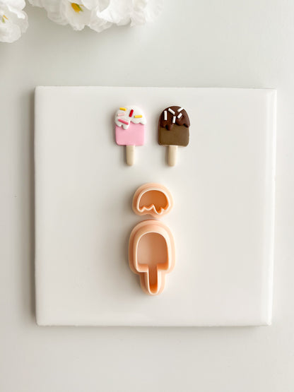 Popsicle No. 2 Clay Cutter | Popsicle No. 2 Polymer Clay Cutter for DIY Summer Earrings Frozen Treat Jewelry and Handmade Beach Accessories