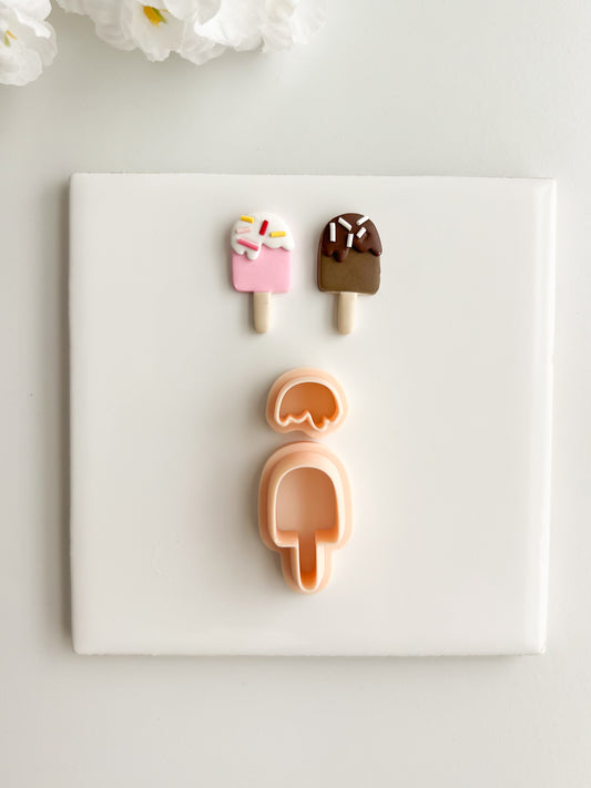 Popsicle No. 2 Clay Cutter | Popsicle No. 2 Polymer Clay Cutter for DIY Summer Earrings Frozen Treat Jewelry and Handmade Beach Accessories