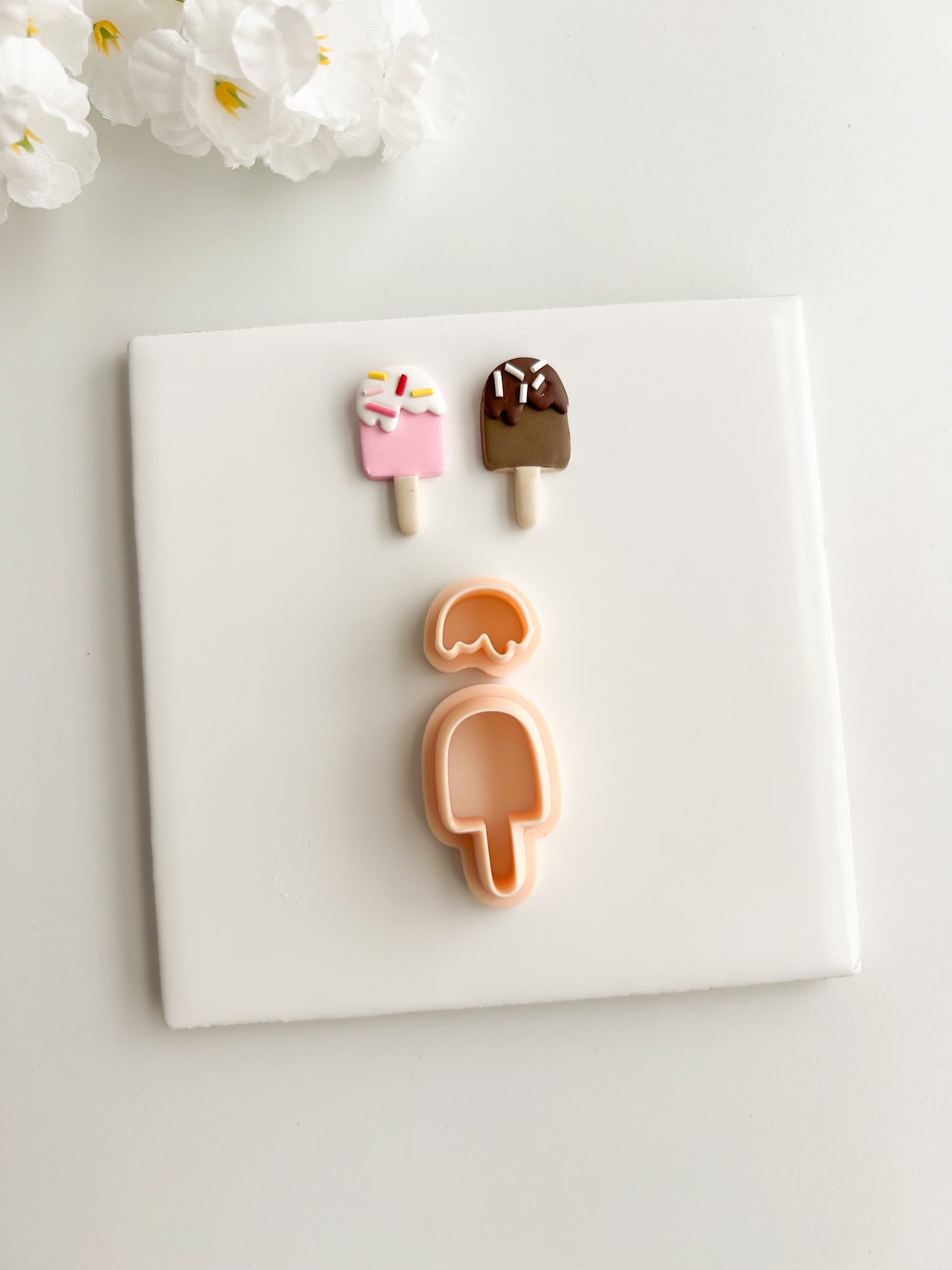 Popsicle No. 2 Clay Cutter | Popsicle No. 2 Polymer Clay Cutter for DIY Summer Earrings Frozen Treat Jewelry and Handmade Beach Accessories