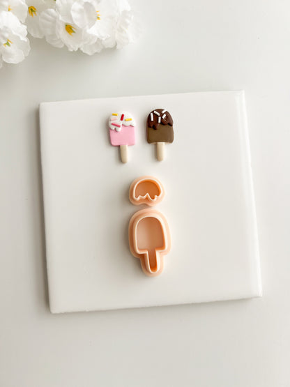 Popsicle No. 2 Clay Cutter | Popsicle No. 2 Polymer Clay Cutter for DIY Summer Earrings Frozen Treat Jewelry and Handmade Beach Accessories
