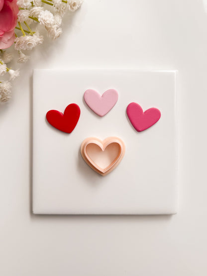 Valentine Heart No. 7 Clay Cutter | Valentine Heart No. 7 Polymer Clay Cutter for DIY Heart Earrings Love-Themed Jewelry and Handmade Valentine's Accessories