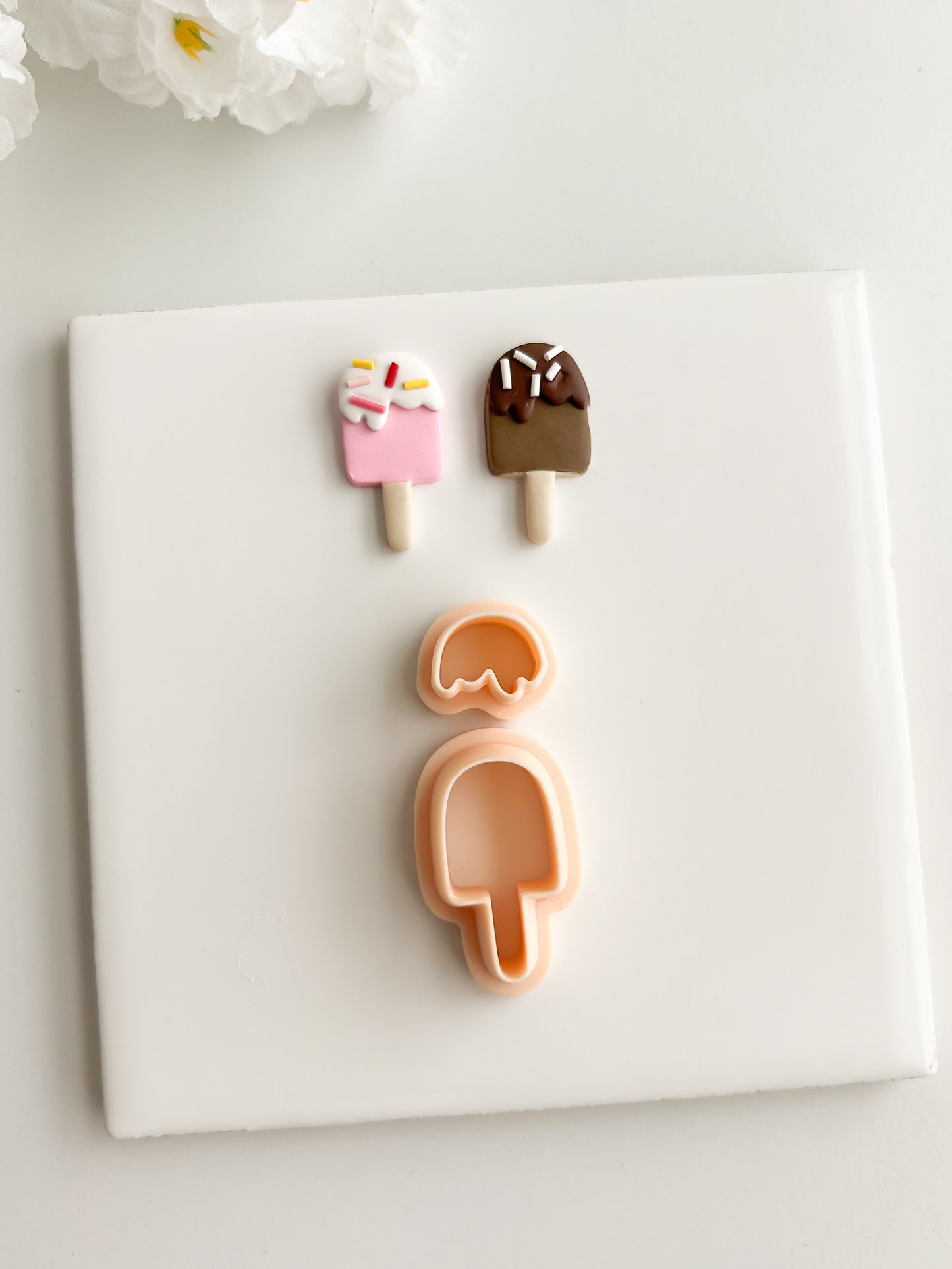 Popsicle No. 2 Clay Cutter | Popsicle No. 2 Polymer Clay Cutter for DIY Summer Earrings Frozen Treat Jewelry and Handmade Beach Accessories