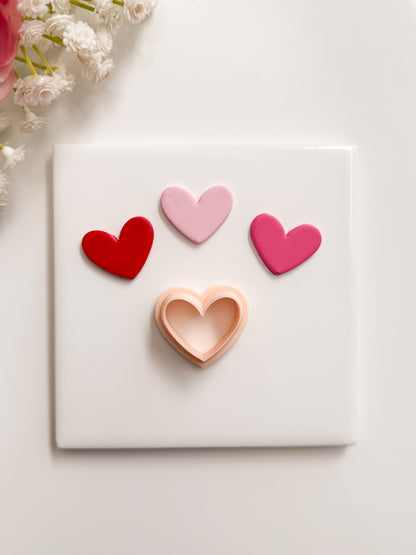 Valentine Heart No. 7 Clay Cutter | Valentine Heart No. 7 Polymer Clay Cutter for DIY Heart Earrings Love-Themed Jewelry and Handmade Valentine's Accessories
