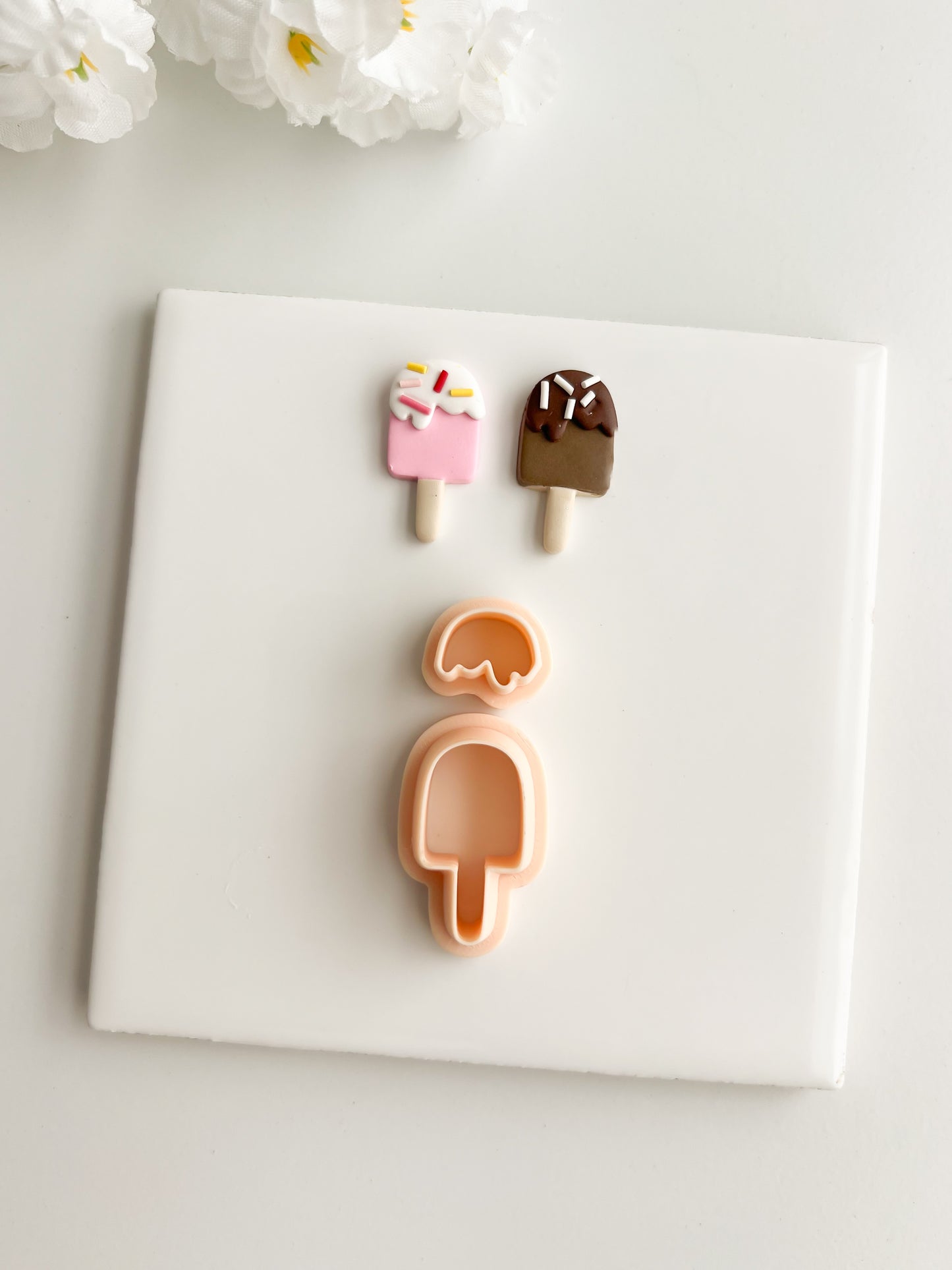 Popsicle No. 2 Clay Cutter | Popsicle No. 2 Polymer Clay Cutter for DIY Summer Earrings Frozen Treat Jewelry and Handmade Beach Accessories