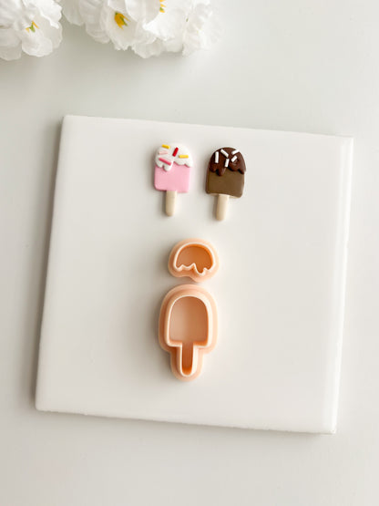 Popsicle No. 2 Clay Cutter | Popsicle No. 2 Polymer Clay Cutter for DIY Summer Earrings Frozen Treat Jewelry and Handmade Beach Accessories