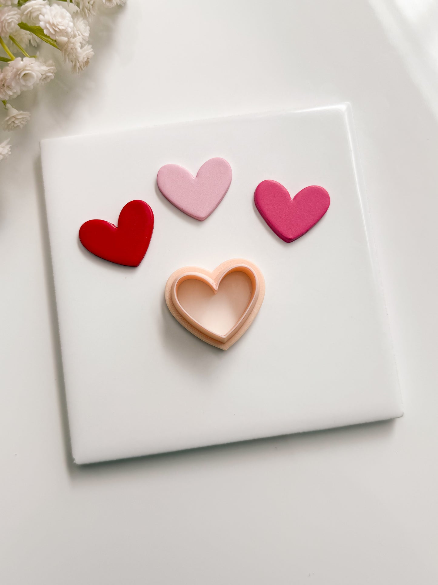 Valentine Heart No. 7 Clay Cutter | Valentine Heart No. 7 Polymer Clay Cutter for DIY Heart Earrings Love-Themed Jewelry and Handmade Valentine's Accessories