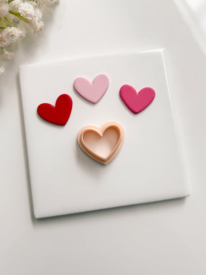 Valentine Heart No. 7 Clay Cutter | Valentine Heart No. 7 Polymer Clay Cutter for DIY Heart Earrings Love-Themed Jewelry and Handmade Valentine's Accessories