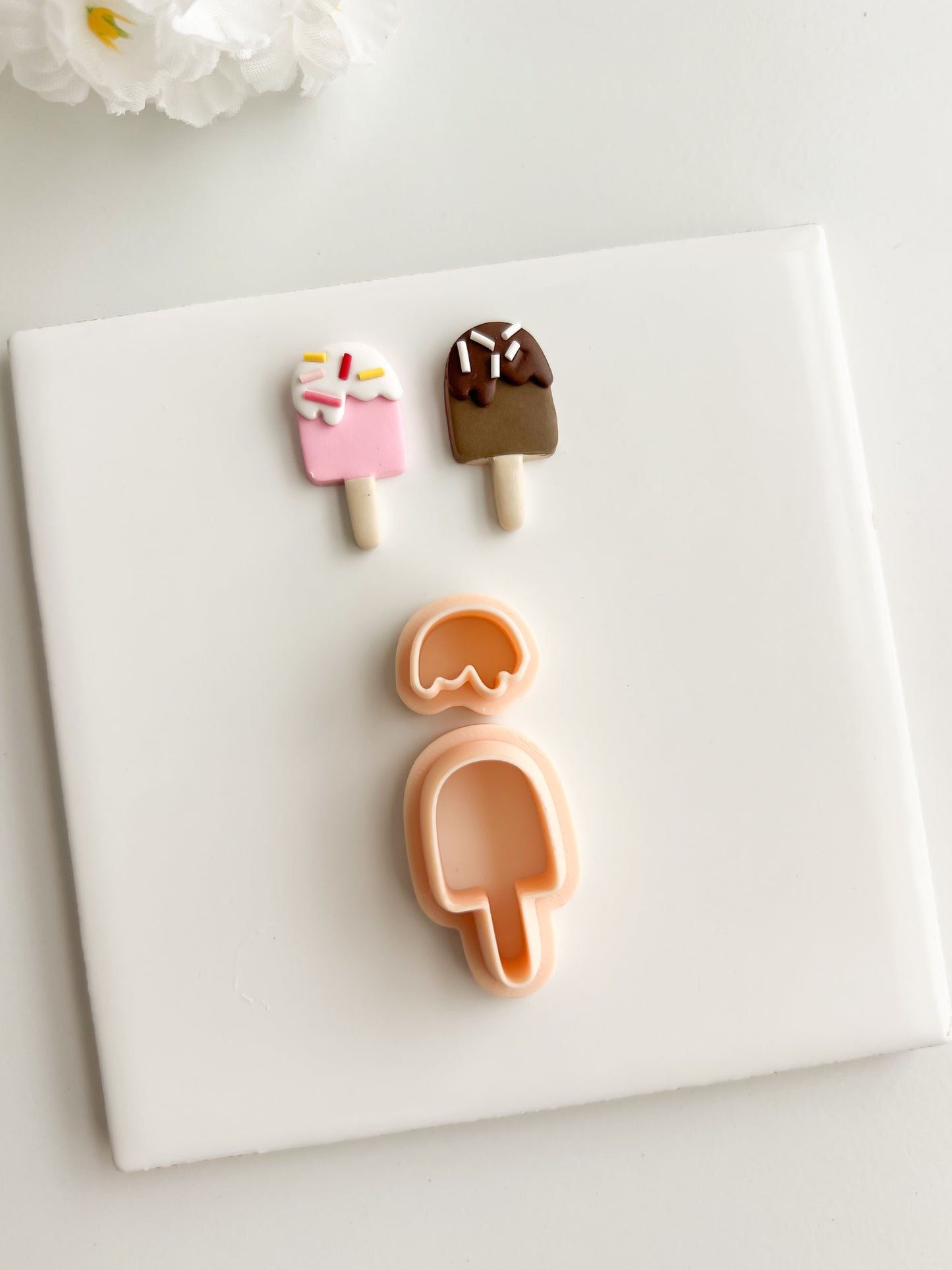 Popsicle No. 2 Clay Cutter | Popsicle No. 2 Polymer Clay Cutter for DIY Summer Earrings Frozen Treat Jewelry and Handmade Beach Accessories
